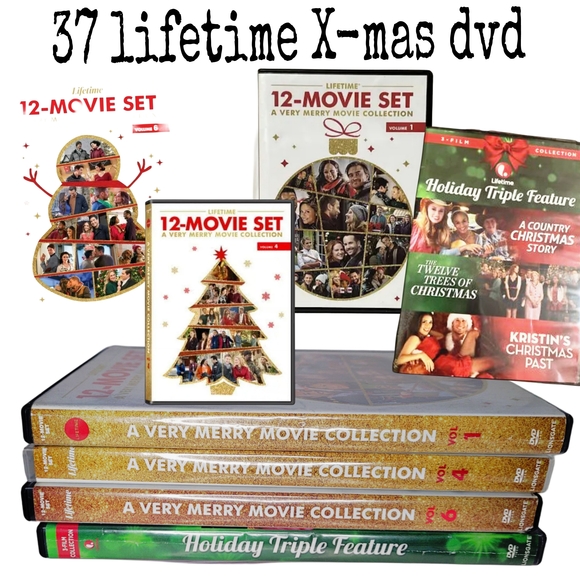 37 Lifetime Christmas Movoe DVD Collection - Very Merry Collection 1,4,6 - Picture 1 of 9